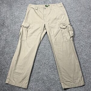 Gander Mountain Pants Mens 38x32 Tan Cargo‎ Guide Series Ripstop Outdoor Hiking
